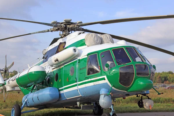 Helicóptero Exposição Equipamentos Aviação Armas Exército Russo Salão Internacional Aéreo — Fotografia de Stock