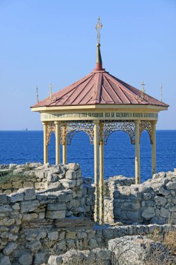 Ağustos 2009 'da Sivastopol' daki antik Tauric Chersonesos kentinin kalıntıları. Kırım Ukrayna