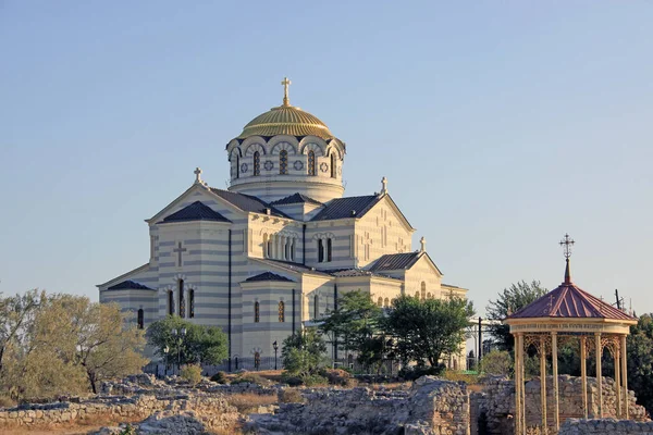 Katedrála Vladimíra Starověkém Chersonu Sevastopolu Krym — Stock fotografie