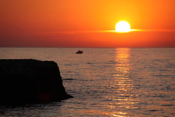 Удивительно Красивый Закат Морском Побережье — стоковое фото