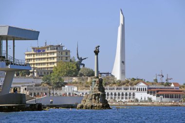 Sivastopol 'un merkezi, deniz körfezi. Kırım
