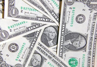 Bir Amerikan dolarına bakın.