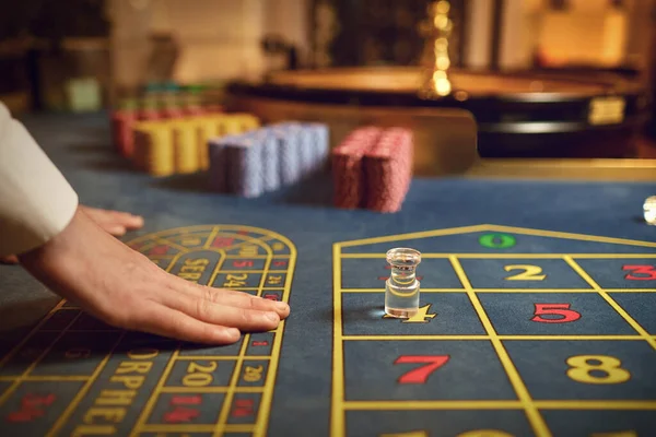 Roulette casino weddenschappen gokken spel poker concept. — Stockfoto