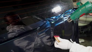 İşçi garaj saç kurutma makinesi sürekli yüzey vinil ısıtmalı.