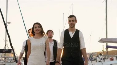 Rüya takım günbatımında açık yürüyüş