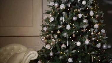 big decorated christmas tree is standing in big hall of house in night panorama - Videos Of Decorated Christmas Trees big decorated christmas tree is standing in big hall of house in night panorama - Videos Of Decorated Christmas Trees