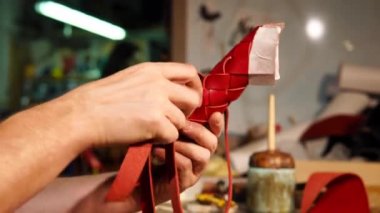 Deri hasır craftwork yapma