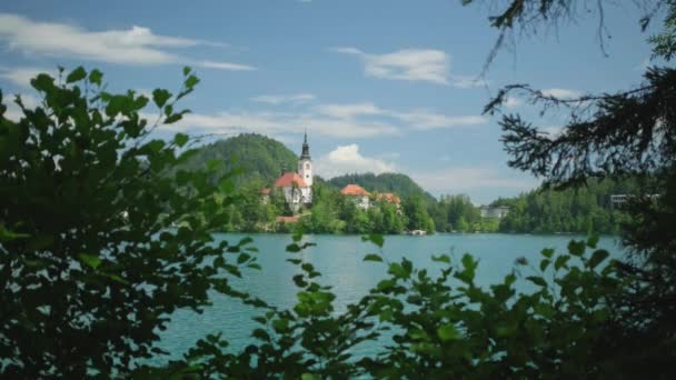 Lago di Bled scenario in Slovenia — Video Stock