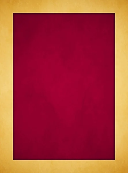 Een Rijke Rode Perkament Textuur Achtergrond Met Een Gouden Textuur — Stockfoto