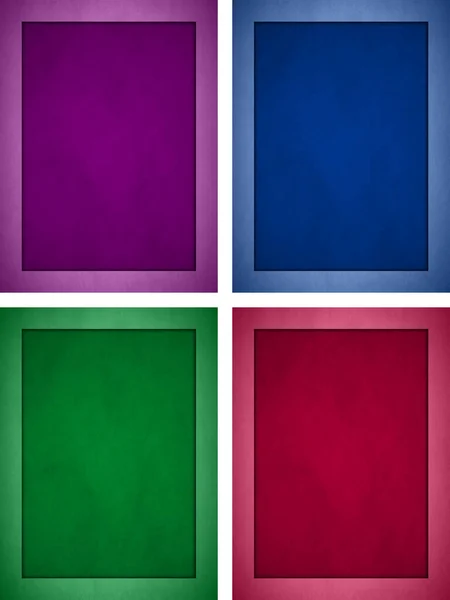 Набор Насыщенных Цветных Пергаментных Текстур Фона Светлыми Рамками Фиолетовыми Синими — стоковое фото