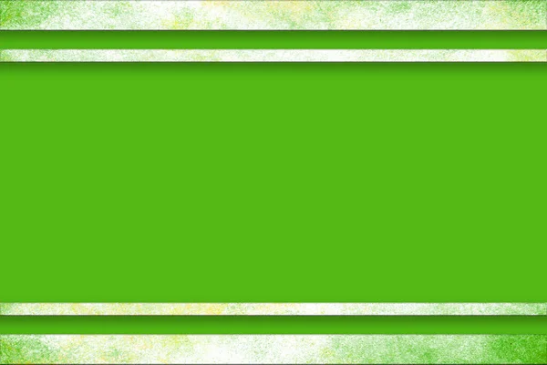 Верхний Нижний Зеленый Желтый Брызги Акварели Границы Двойной Полосой Зеленом — стоковое фото