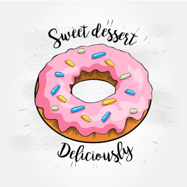 şekerli tatlı vektör çizim