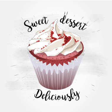 şekerli tatlı vektör çizim