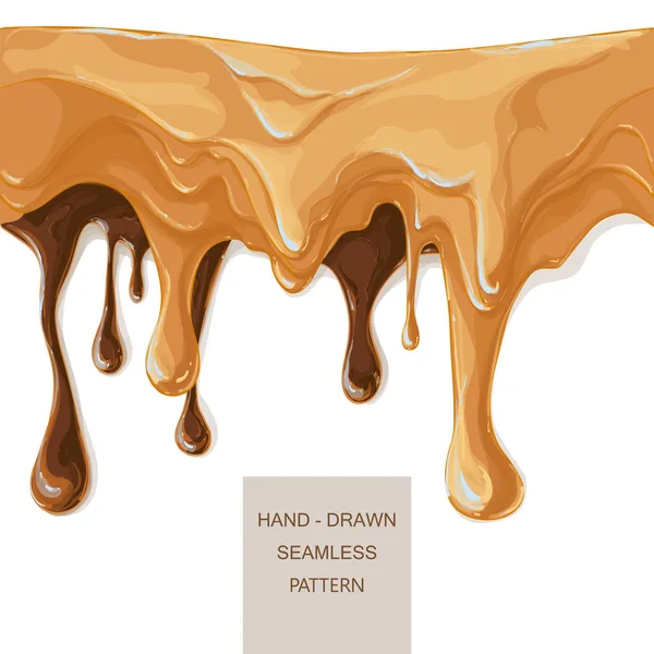 Caramelo de chocolate derretido — Vector de stock