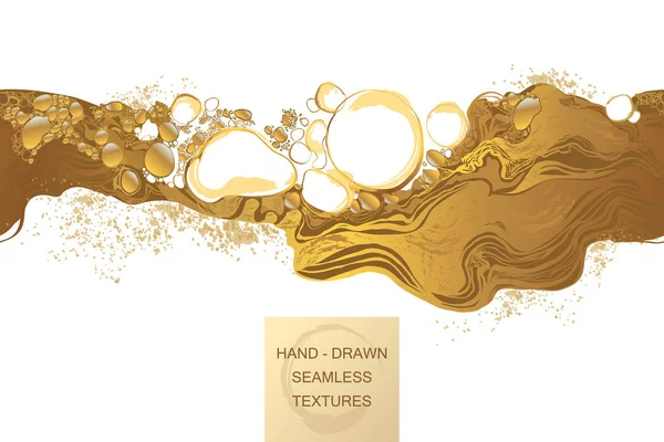 Koffie, cosmetische, bubbels abstract naadloze vector achtergrondstructuur. — Stockvector