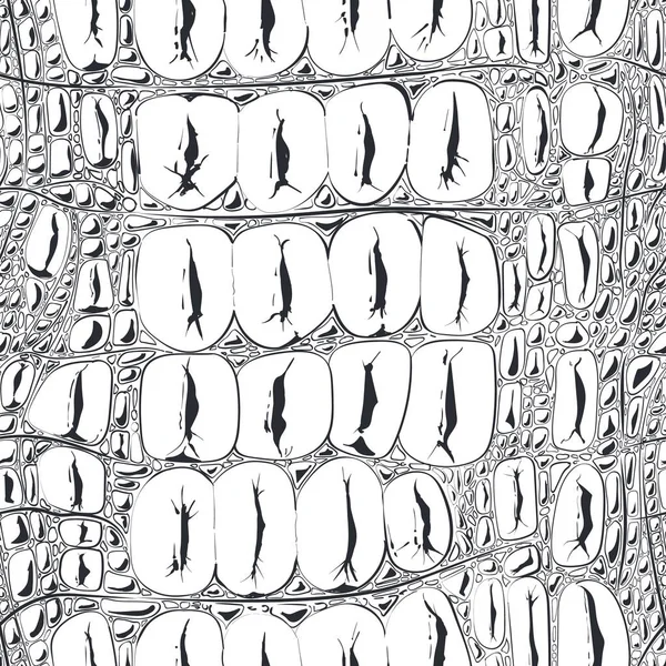 Vector line seamless pattern of crocodile textured leather. hand drawn skin imitation Royalty Free Stock Vectors