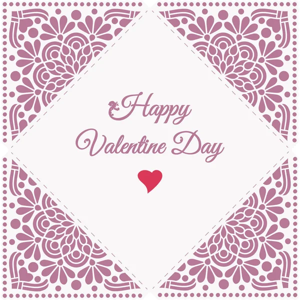 Feliz Día San Valentín Póster Tipográfico Con Texto Escrito Mano — Vector de stock