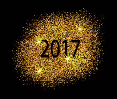 Mutlu yeni yıl altın Sim kartı. Arka plan, el ilanı, işaret, afiş, poster olarak kullanılabilir. 