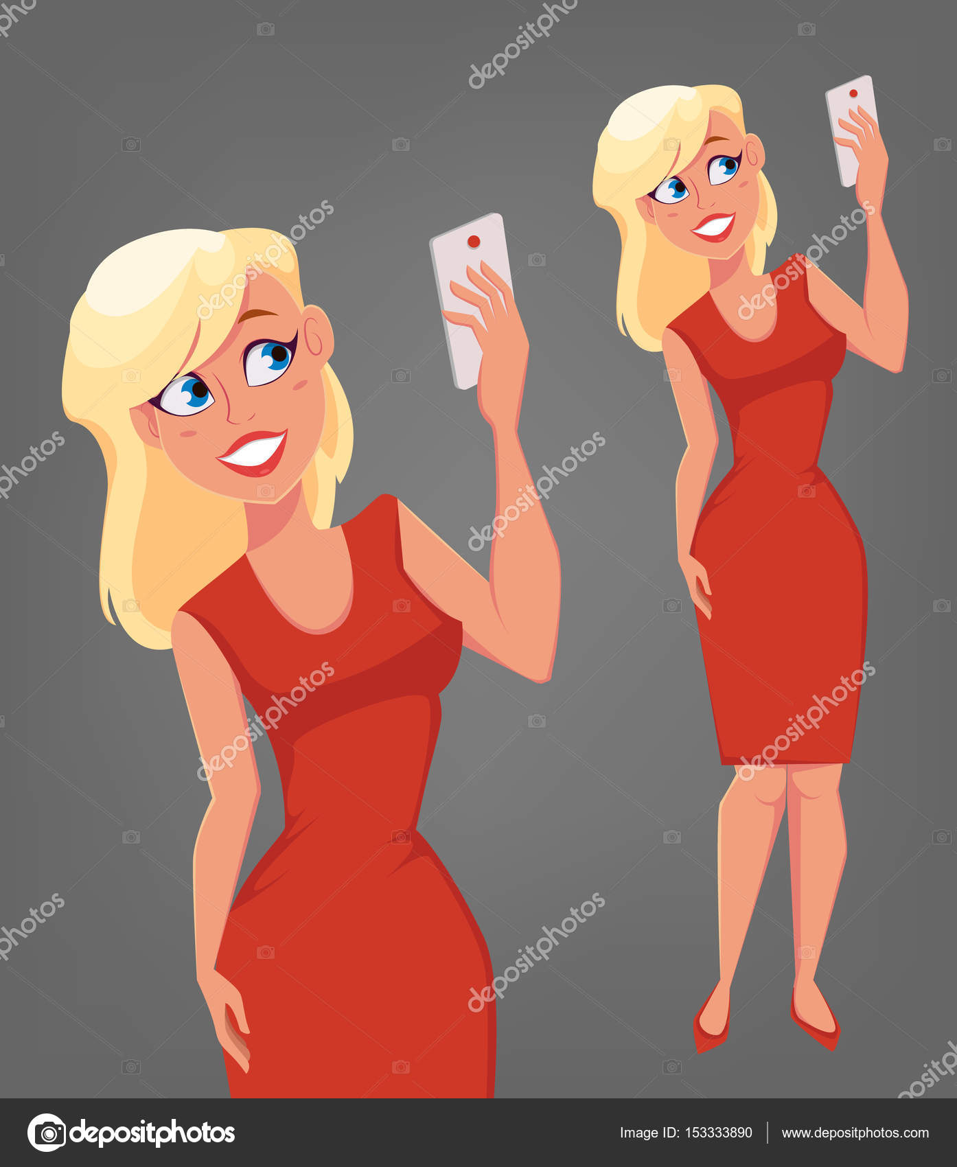 Blonde Hair Blue Eyes Selfie Beautiful Blonde Woman With Big