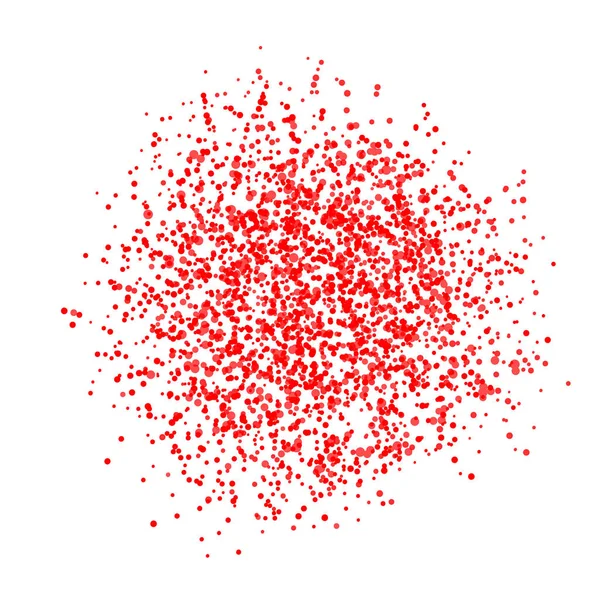 Pois rouges abstraits sur fond blanc. Explosion de taches. Élément design. Illustration vectorielle . — Image vectorielle