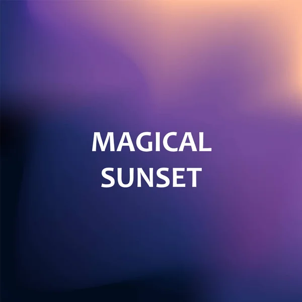 Coucher de soleil magique fond flou — Image vectorielle
