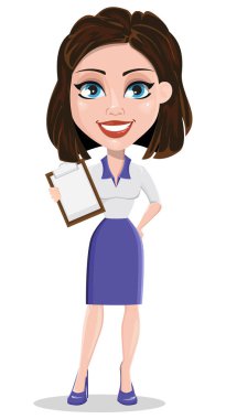 Boş Pano tutan güzel kadın. İş kadını 