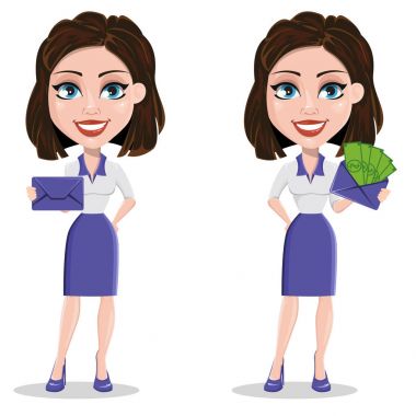 Tutan güzel iş kadın kapalı zarf ve zarf wi