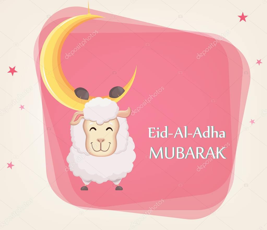 Festival of sacrifice Eid al-Adha. Traditional muslin holiday. G