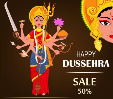Mutlu Dussehra vektör çizim Satılık. 