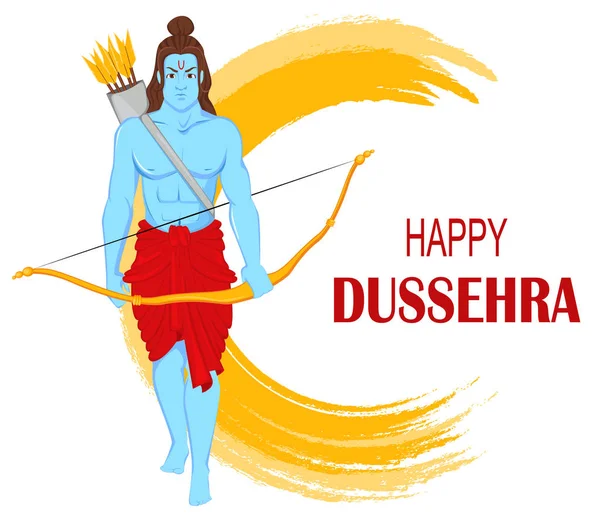 Tanrı Rama Dussehra Navratri Festivali için ok ve yayla 