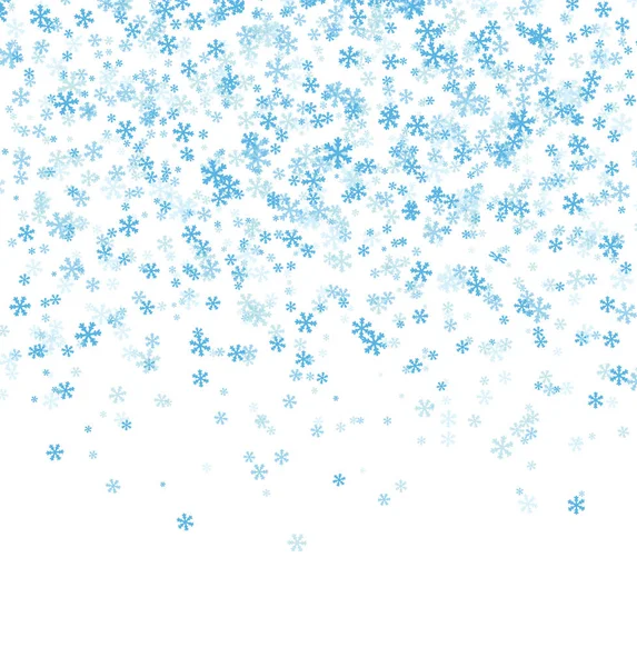 Падаючі сніжинки на білому тлі — стоковий вектор