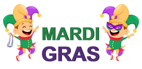 Mardi gras şakacı — Stok Vektör