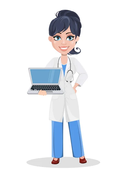 Doctora, personal médico profesional — Vector de stock