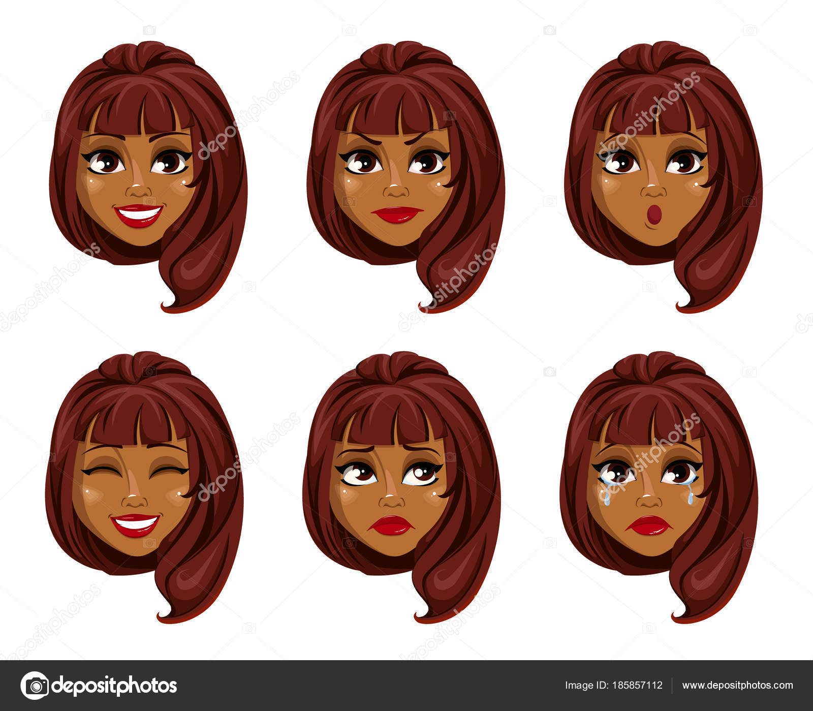 Black Woman Cartoon Character African American Business Woman