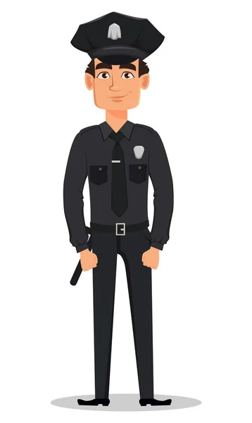 Ufficiale di polizia, poliziotto — Vettoriale Stock