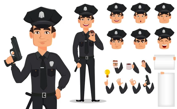 Oficial de policía, policía — Archivo Imágenes Vectoriales
