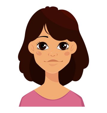 Sevimli bir kadın yüz ifadeleri