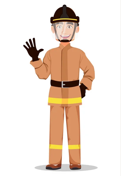 Пожежний мультиплікаційний персонаж — стоковий вектор