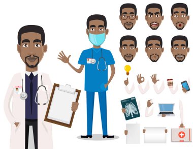 Profesyonel bir Afrikalı-Amerikalı doktor