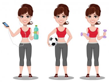 Spor kıyafeti güzel kadın.