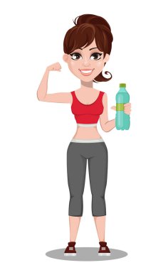 Spor kıyafeti güzel kadın.