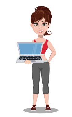 Spor kıyafeti güzel kadın.