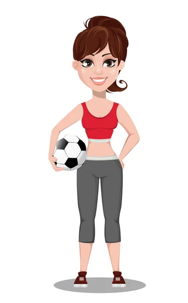 Beautiful woman in sport outfit. — Stock Vector