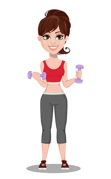 Beautiful woman in sport outfit. — Stock Vector