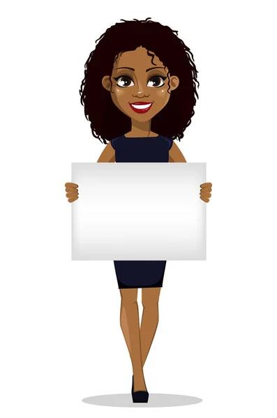 Mujer de negocios afroamericana — Vector de stock