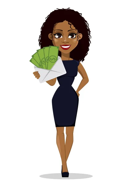 Mulher de negócios afro-americana — Vetor de Stock