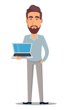 İş adamı rahat kıyafetler içinde