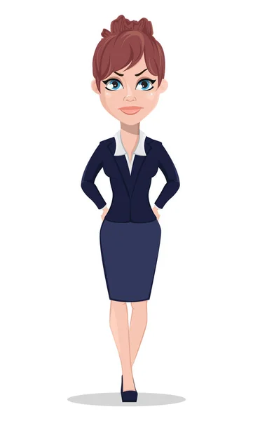 オフィス スタイルの服の美しいビジネス女性 — ストックベクタ