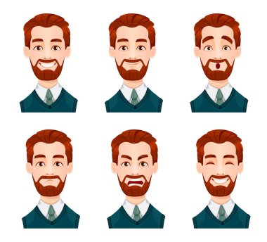 İş adamı yüz ifadeleri