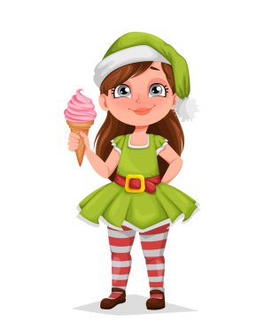 neşeli; neşeli; xmas; eğlenceli; elf; şirin; noel; kız; yeşil; g